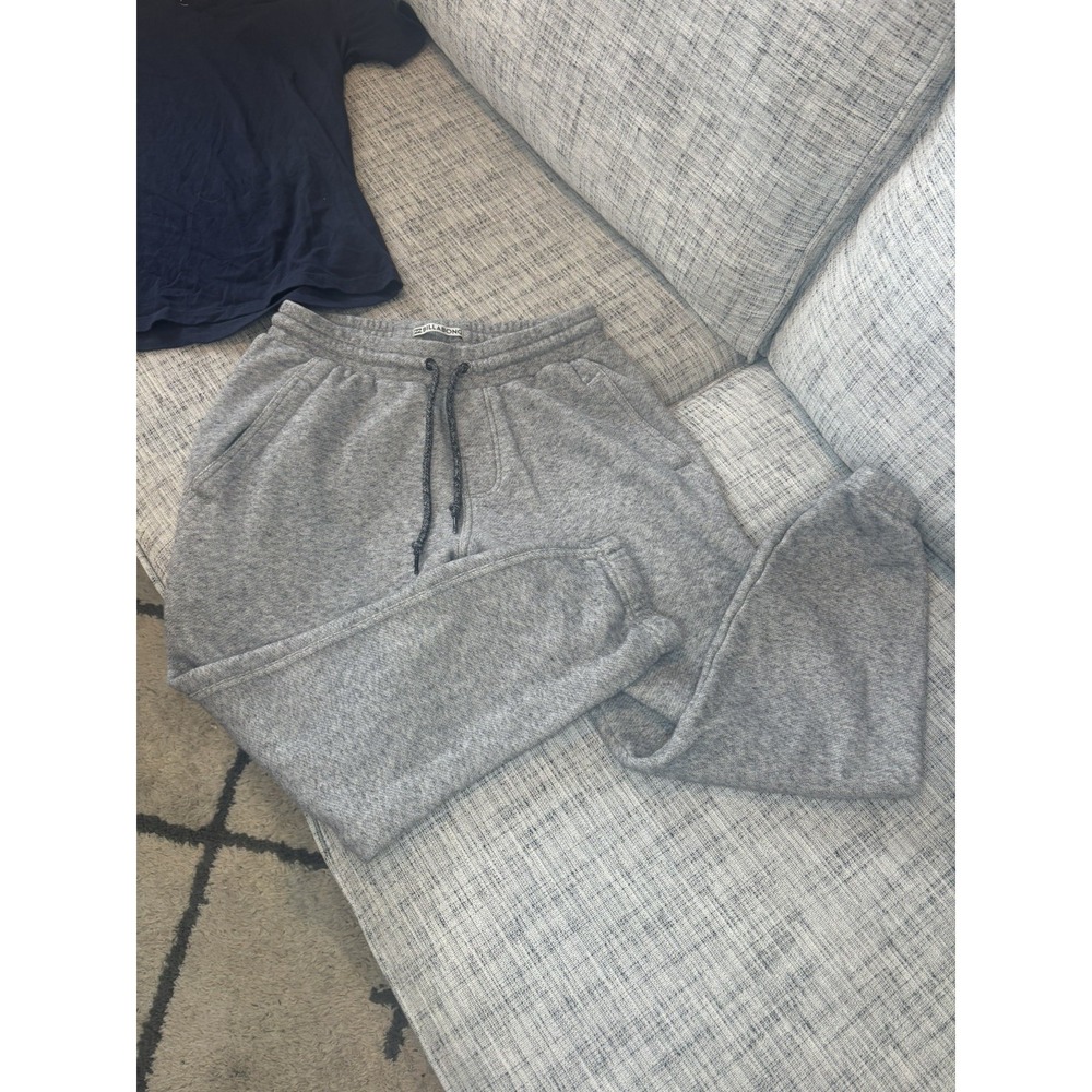 Billabong Sweatpants Size SMALL Light Heather Gray W/ Navy Blue Gap Crew Shirt - Picture 7 of 16